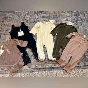 Kate Quinn NWT Velour Neutral Fall Bundle 3-6 mo